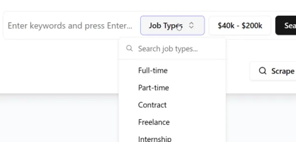 Advanced job filtering